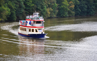 Steamer on the route Brno - Veverska Bityska, Czech Republic