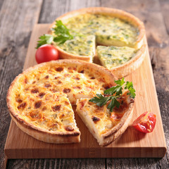 leek quiche and quiche lorraine