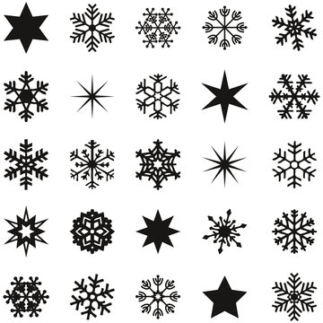 Schneesterne schwarz