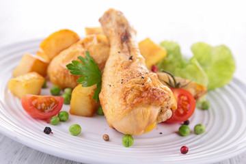 grilled chicken leg