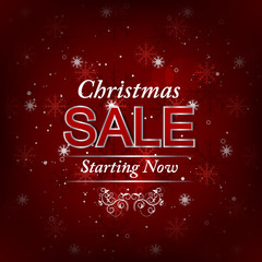 Christmas vector background with sale offer