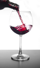 wine in glass