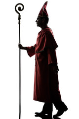 man cardinal bishop silhouette