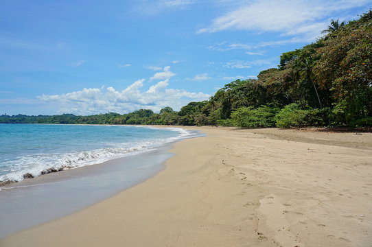 Cocles beach on Caribbean shore Costa Rica