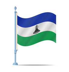 Lesoto flag vector