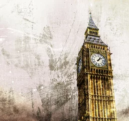 Poster London - Big Ben - Altes Retro Foto © by-studio