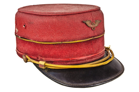 Red train top conductor hat
