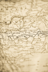 古い世界地図　中国