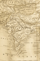 Fototapeta na wymiar 古い世界地図　インド