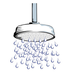 Vector drawing of a showerhead
