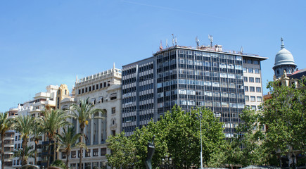 Obraz na płótnie Canvas Block of houses in Valencia