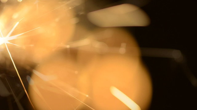 sparkler and ights isolated on black background