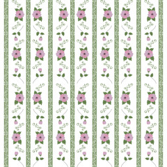Abstract floral pattern of ribbons