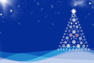 Christmas background with Christmas tree,