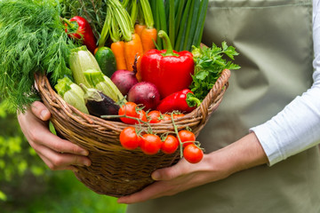 Fresh vegetables in basket