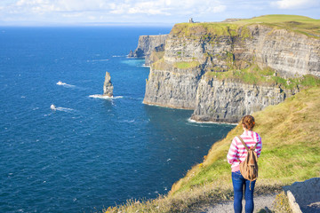 Girl at the Cliff of Moher