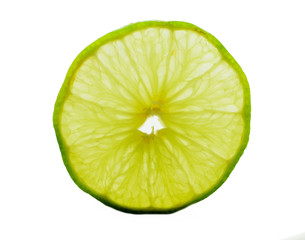 Fresh limes Isolated on white 