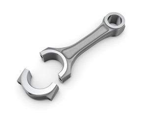 Connecting rod isolated on white backgound