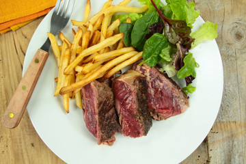 côte de boeuf et frites