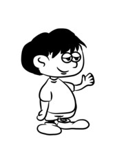 Kind kleiner Junge winken