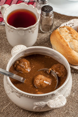 Meatballs in the sauce.