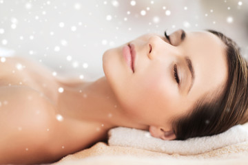 beautiful young woman in spa