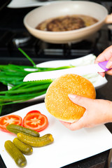 Burgerzubereitung