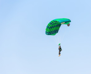 man athlete skydiver flying