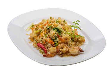 Fried rice with shrimps
