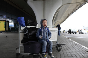 Child at the airport
