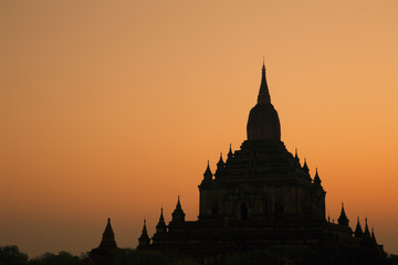 Sulamani Temple sunrise silhouette
