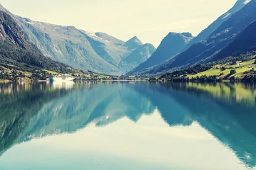 Fotobehang Lake in Norway © Galyna Andrushko