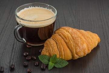 Coffee with croissant