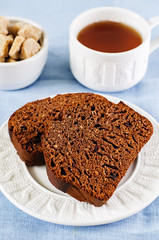 chocolate bread with chocolate chips