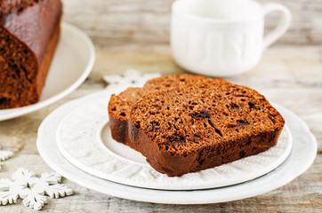 chocolate bread with chocolate chips