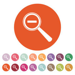 Magnifier Glass. Search icons. Vector. Set