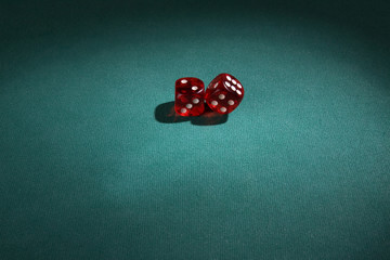 dice in top view