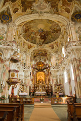 Fototapeta premium Famous Birnau pilgrimage church in Germany.