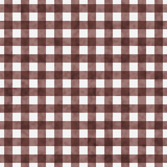 Brown Gingham Pattern Repeat Background