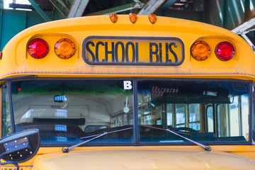 Public School Bus on the Road