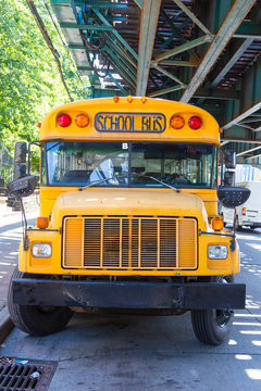 Public School Bus on the Road