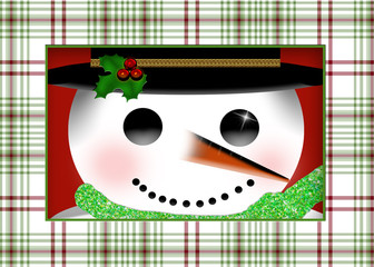 Snowman Face Closeup
