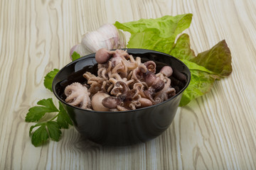 Boiled octopus
