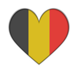 Belgium heart flag vector