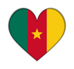 Cameroon heart flag vector