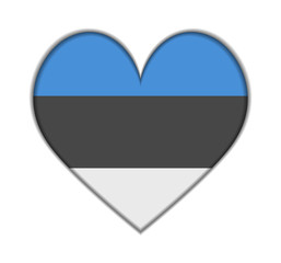 Estonia heart flag vector