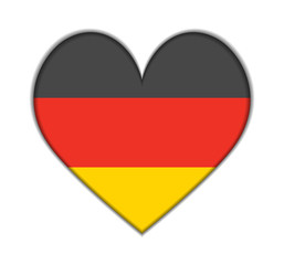 Germany heart flag vector