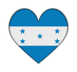Honduras heart flag vector