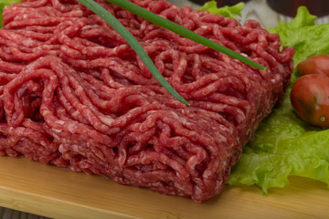 Raw minced beef