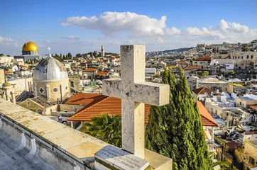 Zelfklevend Fotobehang Jerusalem, Israel Old City Cityscape © SeanPavonePhoto